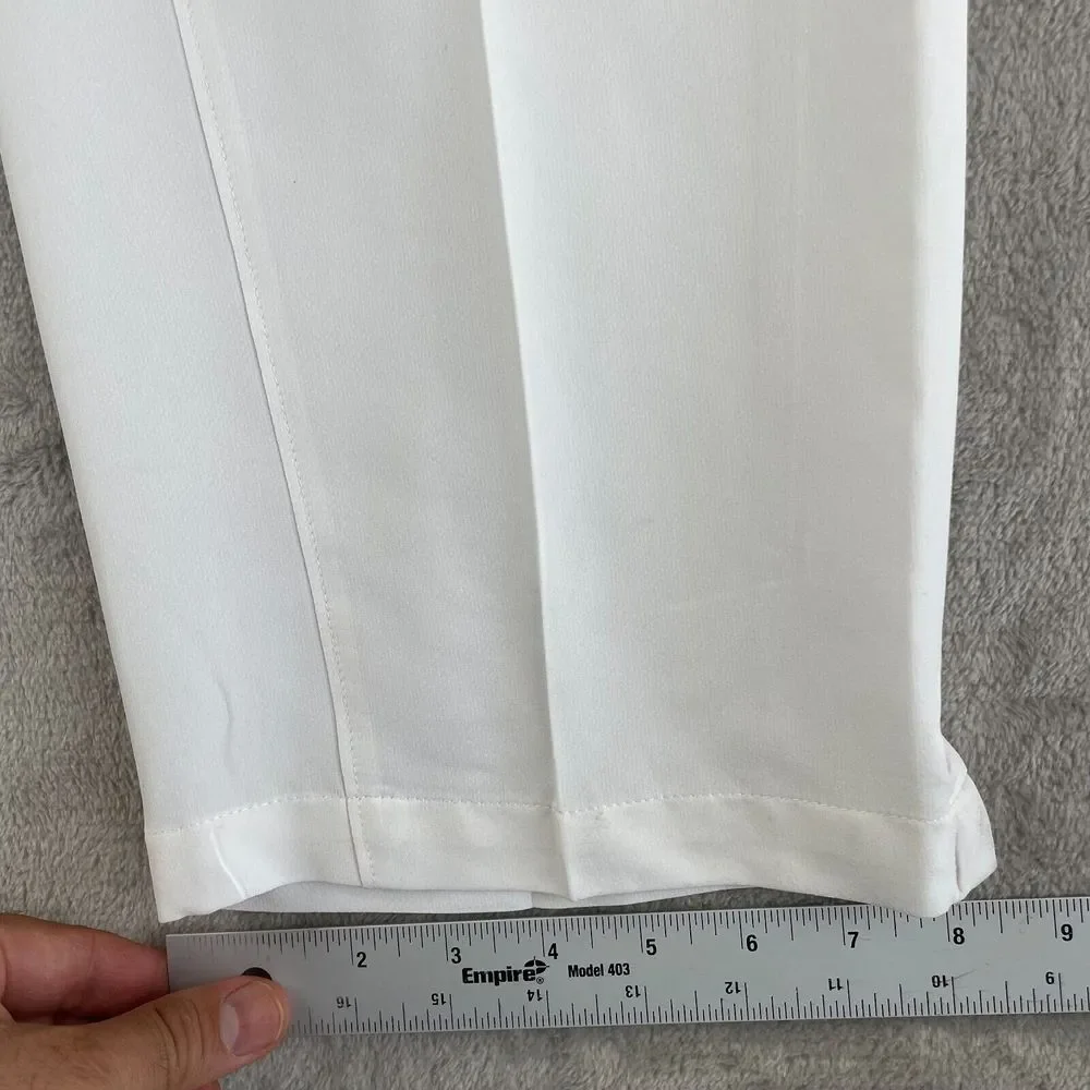 Nike Flex Hybrid Pants Men 38x32‎ White Performance Golf Straight Fit Vents